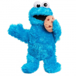 Just Play Sesame Street 13,5-tollised Nom Nom Cookie Monster pehmed m&auml;nguasjad heli ja liikumisega, sinised, laste m&auml;nguasjad alates 18. elukuust