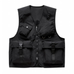 2026 mitmetaskuline hiphopi techwear stiilis taktikaline cargo vest meestele naistele v&auml;lisspordiks telkimiseks kalastamiseks v&ouml;&ouml;vest M must