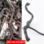 03C103474AB EA111 Jetta/Syncro Passat B7 CC Scirocco EOS 1.4T jaoks Ventilatsioonivoolik 03C103474K