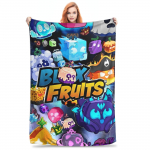 Blox Fruits M&auml;nguvideo Kingitus Tekk Meestele Naistele Super Pehme Mugav Visketekid elutuppa 50x60 tolli Mitu suurust 200x150cm 80x60in