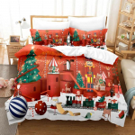 H&auml;id j&otilde;ule Santa voodipesukomplekt poistele t&uuml;drukutele &uuml;heinimesevoodi kaheinimesevoodi suurusega tekikott padjap&uuml;&uuml;r voodi lastele t&auml;iskasvanutele moodne kodu tekstiil 135x200cm