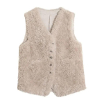 Lambavilla Vestjakk Kevad S&uuml;gis &Uuml;he n&ouml;&ouml;pidega Kitsas Varrukateta Jakk Soe Naiste L&uuml;hike Vabaaja Vest Top 3XL khaki