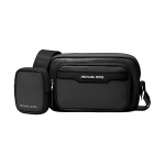 MICHAEL KORS COOPER Karedast H&otilde;bedast Aksessuaaride Nahast Crossbody Kott Meeste Must must