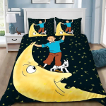 Tintini Seiklusjutud Laste Tekikott Komplekt King Queen Double Twin Single Voodi Linane Komplekt 135x200cm