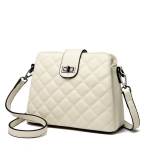 Uus nahast Korea naiste kott Simple Ringer Mother kott Lehmanahast K&otilde;ik &Uuml;ks &otilde;lg Crossbody k&auml;ekottide trend valge
