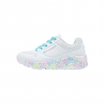 Skechers Laste kerged mugavad vastupidavad keskmise k&otilde;rgusega vabaajajalatsid Laste tossud Valge Roosa J&auml;rvesinine 314976L-WPTQ 32