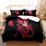 Moodne Multifilmi Hazbin Hotel Voodipesu Komplekt Tekikoti Komplekt Padjap&uuml;&uuml;ridega &Uuml;heinimese T&auml;iskasvanu Suuruse Queen King Voodipesu Kodu Tekstiil 140x200cm 3pcs