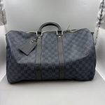 [Kasutatud] Louis Vuitton Keepall Bandouli&egrave;re 45 'Must Damier Graphite L&otilde;uend' - Suurep&auml;rane #UA0GNE ONE SIZE