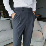 Kevadised Meeste &uuml;likonnap&uuml;ksid Mood &Auml;ri vabaaja &otilde;huke kleit P&uuml;ksid Meeste T&auml;navar&otilde;ivad Sotsiaalne Ametlik Pantalon Riietus 28 valge