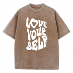 Armasta Ennast Tekstimuster Disain T-s&auml;rk Poiss Puuvillane Armas T-s&auml;rk Mood Normcore T-s&auml;rk Normcore Langenud &Otilde;lgadega Topid S mitmev&auml;rviline