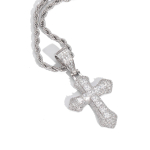 BES Trend Uus Peen S&auml;delev H&otilde;bedane Hip Hop Ehted Mehed Naised V&auml;rviline Tsirkoon Risti Ripats Teemant Kaelakee Naistele 3mm 24inches stainless steel rope chain&Hiphop h&otilde;be