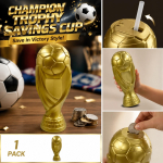 Trophy-kujuline pudel ja pangaautomaat, reguleeritav kaas joogik&otilde;rre avaga, 10cm 28cm, Uudne kingitus jalgpallif&auml;nnidele (1 pakk) One Size