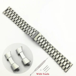 10 12 13 14 16 17 18 19 20 21 22mm Tugev T&auml;ielik Roostevabast Terasest Kella Rihm Kaardus + Lame Ots Universaalne Randmerihm Kokkupandav Pandla 18mm gray