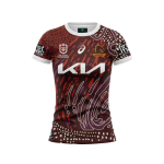 2024NRL Brisbane Broncos T-s&auml;rk POLO s&auml;rk Vest Naiste Ragbi R&otilde;ivad Lapsed Broncos L