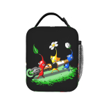 Pikmins 4 Isoleeritud l&otilde;unakotid Suure mahutavusega l&otilde;unakonteiner K&uuml;lmakott Toidukott kontorisse piknikule One Size black