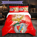 Benfica 3-osaline voodipesukomplekt Pehme tekikott komplekt padjap&uuml;&uuml;ridega Tr&uuml;kitud magamistoa dekoratsioonikomplekt koduks 180cm*210cm