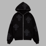 Rist Ripats Kivist T&auml;ht Kapuutsiga Dressipluus Naistele &Uuml;le suurusega Streetwear Vabaaja Pullover Must Large must
