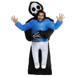 T&auml;iskasvanud tulnukas, kes kannab inimest Inflatable Kost&uuml;&uuml;m Naljakas T&auml;ispuhutav &Uuml;likond Illusioon Cosplay Riietus Halloweeni Karnivali Maskeraadi Teemapeo S&uuml;ndmusteks Children blue