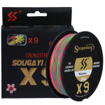 Sougayilangi autentne tippkvaliteetne 9 haruga &otilde;ngen&ouml;&ouml;r &uuml;litugev vastupidav PE p&otilde;imitud &otilde;ngen&ouml;&ouml;r 150m-0.128mm-17lb mitmev&auml;rviline