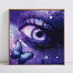 5D DIY teemanttikandite m&uuml;&uuml;k T&auml;is&uuml;mmargune liblikas teemantmaaling Teemantmosaiikpilt 30x30CM