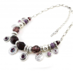 Les Tr&eacute;sors De Lily [C5353] - Collier Cr&eacute;ateur 'Belle des Champs' Violet lilla
