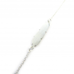 Les Tr&eacute;sors De Lily [M5599] - Bracelet Argent 'Navajos' argent&eacute; - plume 30x7 mm h&otilde;be