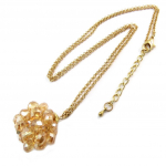 Les Tr&eacute;sors De Lily [P3592] &ndash; kuldne merevaiguv&auml;rvi 'Sissi' pikk kaelakee (kristall) kuld