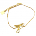 Les Tr&eacute;sors De Lily [P7719] - Bracelet acier 'Colombe' dor&eacute; - 18x18 mm kuld
