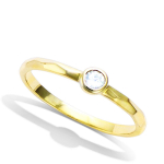 Bague Plaqu&eacute; Or 'Cleapatra' blanc dor&eacute; - 4 mm 56 valge
