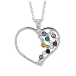 Les Tr&eacute;sors De Lily [Q9377] - K&auml;sit&ouml;&ouml;na valmistatud h&otilde;bedast kaelakee  Love  mitmev&auml;rviline h&otilde;be (roodiumiga kaetud) - 25x22 mm mitmev&auml;rviline