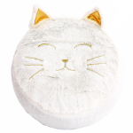 Les Tr&eacute;sors De Lily [R0920] - P&otilde;randapadi / pouf 'Cats' kuldne valge - 45x15 cm valge