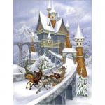 Teemanttikandid 5D isetehtud teemantmaal Castle Picture Ristpistes 20X30CM