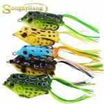 Kunstlikud bassip&uuml;&uuml;gi landid Konn Crankbait Bass Pehme ujumislandid Wit Konksud Kalas&ouml;&ouml;t 5Pcs Lures&Box
