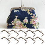 10 tk 8,5 cm metallraamiga klambriga lukustusklamber rahakoti koti jaoks k&auml;sit&ouml;&ouml;tarvikute valmistamiseks