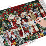 T&auml;isruudukujuline &uuml;mmargune teemantmaaling J&otilde;uluvana Teemanttikandid Multifilm Mosaiik J&otilde;ulukingitus K&auml;sit&ouml;&ouml;komplekt Full Round (20X30CM)