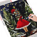 T&auml;isruudukujulise teemanttikandiga j&otilde;ulukomplekt Teemantmaal 5D T&uuml;drukute koomiksite mosaiikm&uuml;&uuml;k Seinakunsti p&uuml;hadekingitus Full Round (20X30CM)