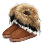 Folklore778 Mood Naiste saapad Talvised lumesaapad Fox Hair Naiste puuvillased saapad Mugavad soojad naiste saapad 39 pruun