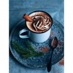 T&auml;iskandiline/&uuml;mmargune puur 5D DIY Teemantmaaling Kohvimuster Teemanttikandid Ristpistes Rhinestones Mosaiik Kodukaunistus Full Round 20X30CM punane