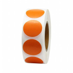 kirjatarvete kleebised Chroma Label 1 tolli v&auml;rvikoodiga t&auml;ppetiketid kleebised 500 / rull must, valge, roheline, sinine, oranž, punane, roosa, kollane