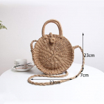 Moodne &uuml;mmargune &otilde;lgkott Naiste rotangist kootud &otilde;lakott K&auml;sitsi valmistatud Bohemia Crossbody kott Puhkuse rannakotid 23x7x23cm khaki