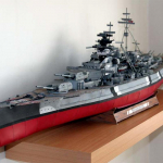 90cm Teise maailmas&otilde;ja Saksamaa Bismarck GPM182 T&auml;ielik versioon Paberist DIY Lahingulaev Paberist Pusle M&auml;nguasjad Lastele K&auml;sit&ouml;&ouml; hall