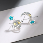 BELLA BOX Temperament Star Moon Stud K&otilde;rvar&otilde;ngad Ehted Pulmapeo kingitus