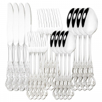 20 TK Vintage Royal Gold s&ouml;&ouml;gin&otilde;ud roostevabast terasest komplekt peegel lusikad kahvlid noad j&auml;&auml;tiselusikas h&otilde;ben&otilde;ud pulmalauan&otilde;ud kingitus h&otilde;be