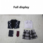 5 tk Komplektid Anime High Rise Invasion Mayuko Nise Cosplay Kost&uuml;&uuml;m Blondid Parukad Tenkuu Shinpan Koolit&uuml;druk JK Vormiseelik Naised Karnevali &Uuml;likond XXL&High Rise Invasion