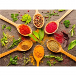 DIY 5D Teemantmaalimine Spice Teemanttikandid Toidu ristpistes T&auml;is&uuml;mmargune puur Rhinestone Kunstsein Kodukaunistuse kingitus Full Round 20x30CM