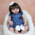 K&auml;sitsi valmistatud 48 CM Reborn beebim&auml;nguasi t&uuml;drukule (Pehme silikoonist j&auml;se, riidest korpus) Elutruu Bebe vasts&uuml;ndinud nukkude s&uuml;nnip&auml;evakingitus Finished doll