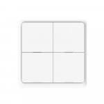 Juhtmevaba stseeni l&uuml;liti nupp nutil&uuml;liti seinapaneel akutoitel Tuya/ Smart Life APP 4 Gang valge