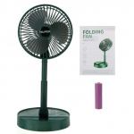 Mini kokkupandav teleskoopventilaator USB-laetav p&otilde;randaventilaator &uuml;li&otilde;pilaste &uuml;hiselamu koduks &otilde;ues telkimiskontor V&auml;ike lauaventilaator roheline