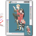 5D DIY Anime plakat SPY FAMILY Ristpistega kivikivid Teemantjoonistus Tikand Mosaiik Kodukaunistus Full Round 20X30CM