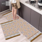 Araabia geomeetrilise tr&uuml;kiga K&ouml;&ouml;k Vaibajooksja Libisemiskindel etnilises stiilis sisekujundus Kodu 2 t&uuml;kki p&otilde;randamatt vannitoa jaoks pestav imav Maroko muster 40x60cm+40x120cm